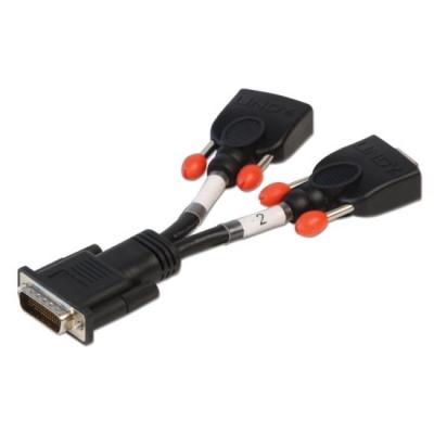 DMS 59 Male to 2 x VGA Female Splitter Cable